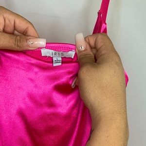 Silk hot pink Bodycon dress